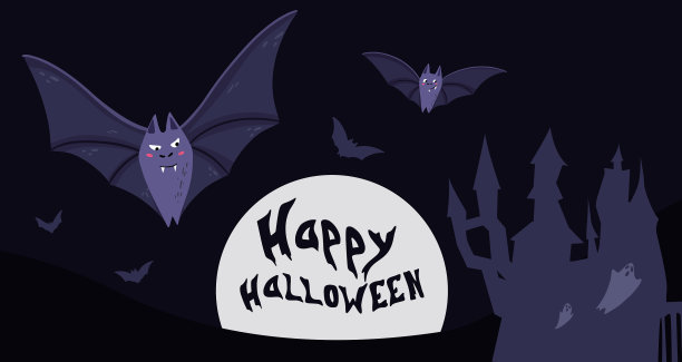 夜间万圣节的场景图片下载