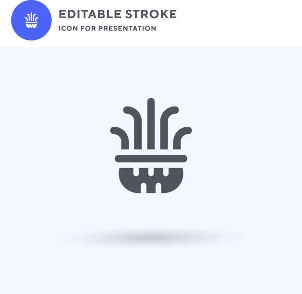 海葵图标充满了平坦的固体标志图片下载