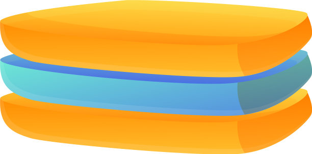 化妆间毛巾堆叠图标卡通风格图片下载