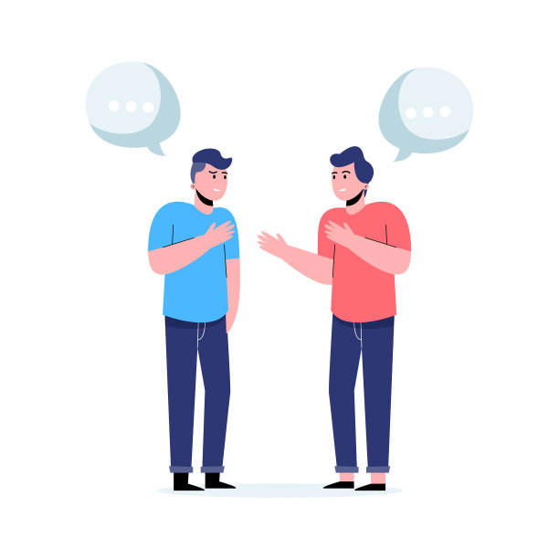 两个人谈着谈着交换意见图片下载