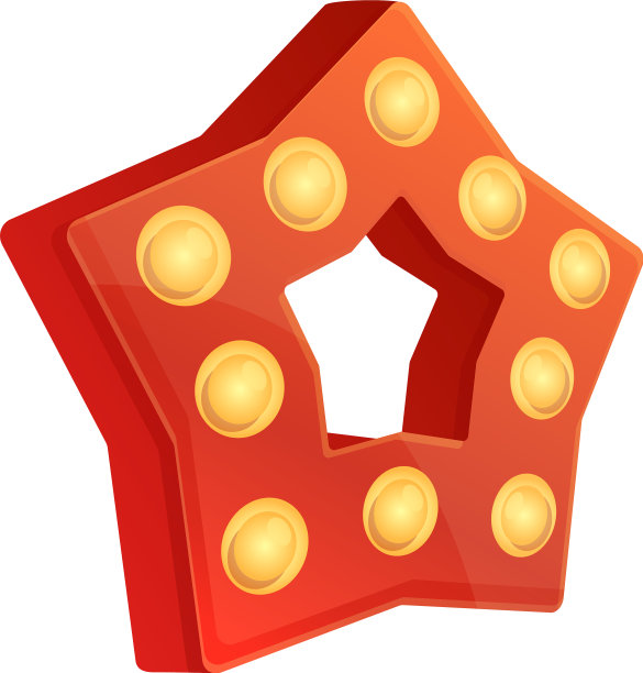 化妆间明星灯图标卡通风格图片下载