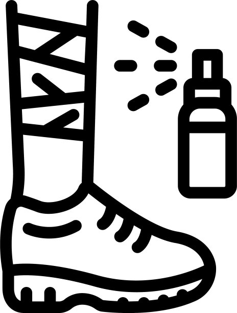 脚伤喷雾图标轮廓风格图片下载
