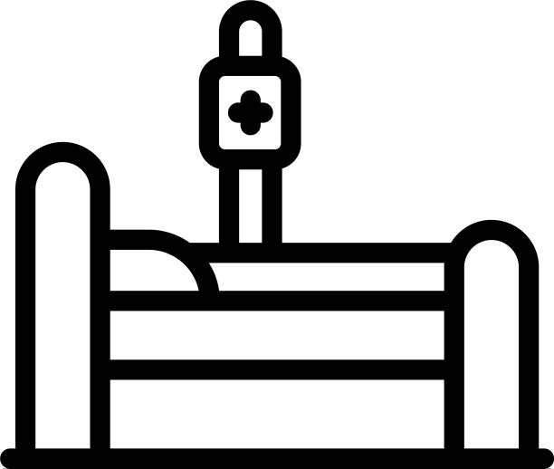 运动医疗床图标轮廓风格图片下载