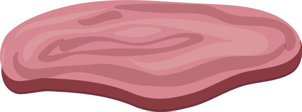 三明治肉片图标卡通风格图片下载