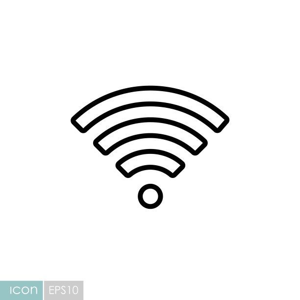Wi-Fi无线网络扁平图标图片下载