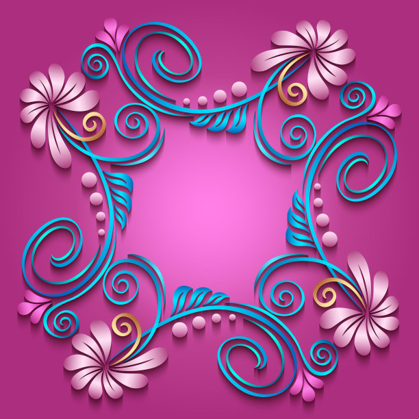 抽象的装饰性自然复古框架图片下载