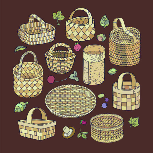 设置手绘抽象篮子图片下载