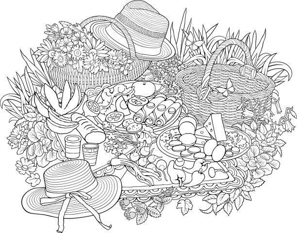 烧烤手绘涂鸦图片下载