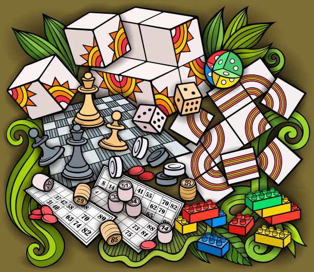 卡通可爱的涂鸦儿童玩具图片下载