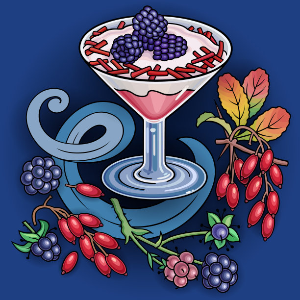 糖果，浆果，水果手绘图片下载