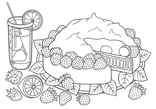 糖果、浆果、水果、饮料图片下载