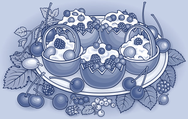 糖果，浆果，水果手绘图片下载