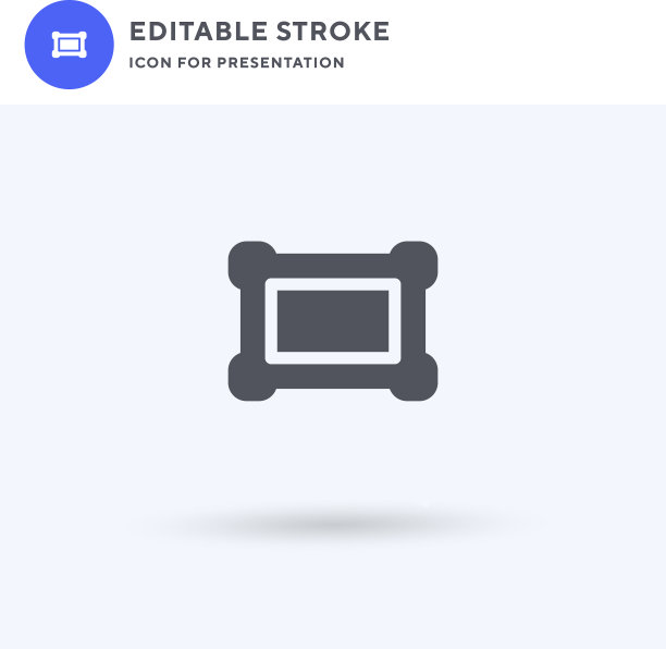 边框图标填充平面标志实图片下载