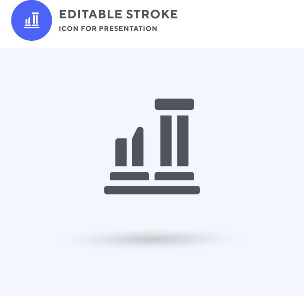 废墟图标充满了平坦的标志固体图片下载