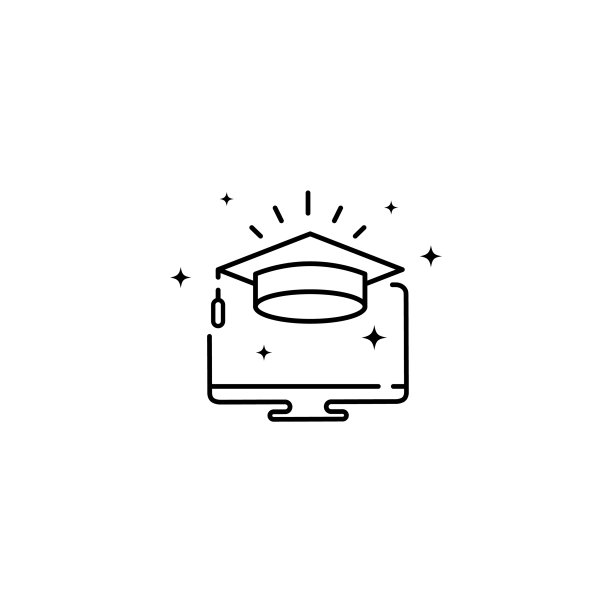 移动应用在线学习线性图标图片下载