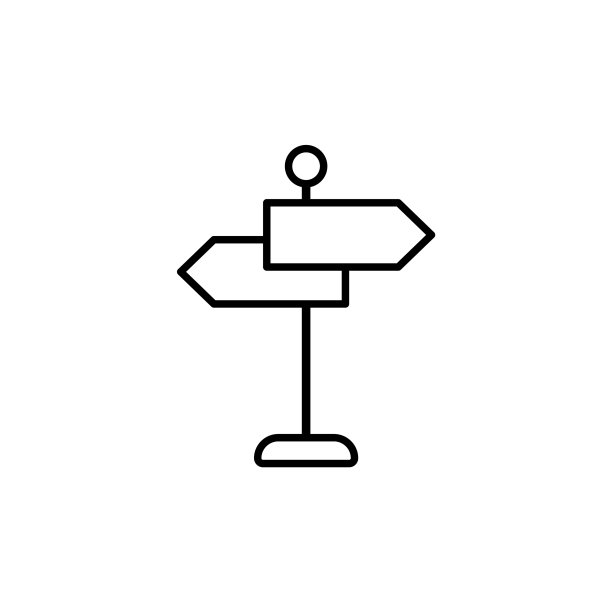 路标线图标路唱上孤立的白色图片下载