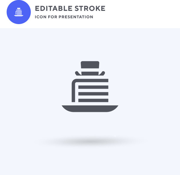 蛋糕图标填充平面标志固体图片下载