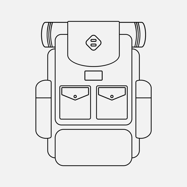 野营背包线性图片下载