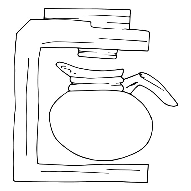 一台咖啡机，一台复古咖啡机图片下载