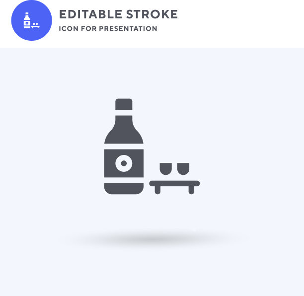 清酒图标填平实标志图片下载