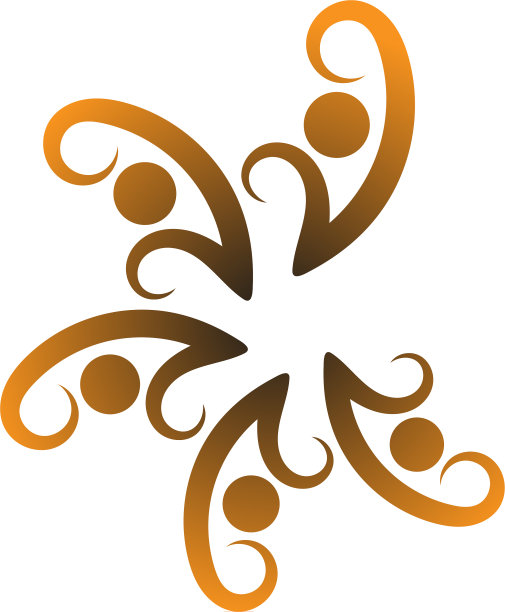 在圆圈中收集人们的图标图片下载