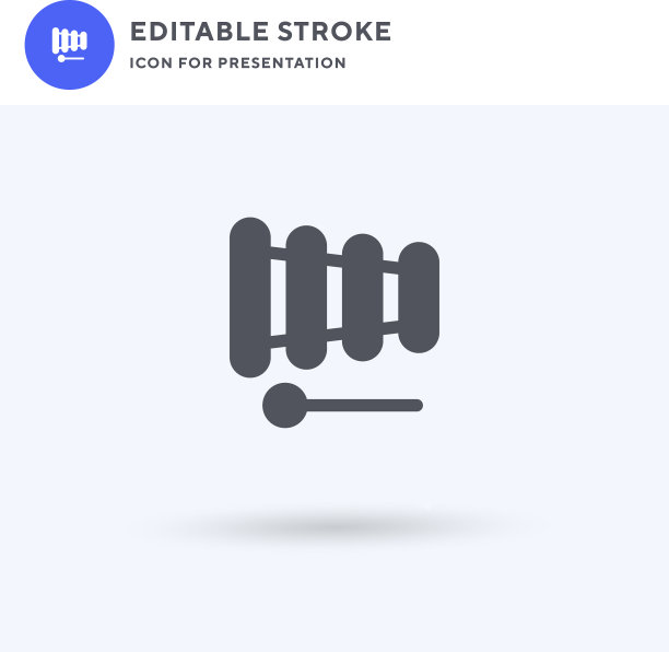 木琴图标填充平面标志固体图片下载