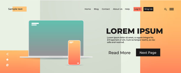 带有彩色屏幕的现代笔记本电脑和智能手机图片下载