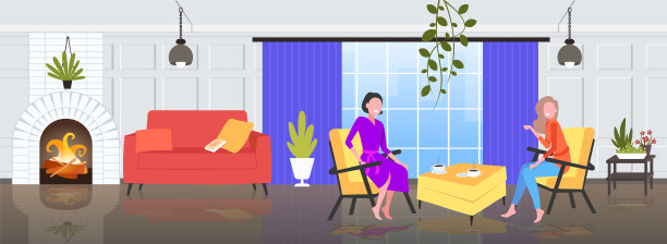 女人们在见面时聊天，女孩们在讨论图片下载