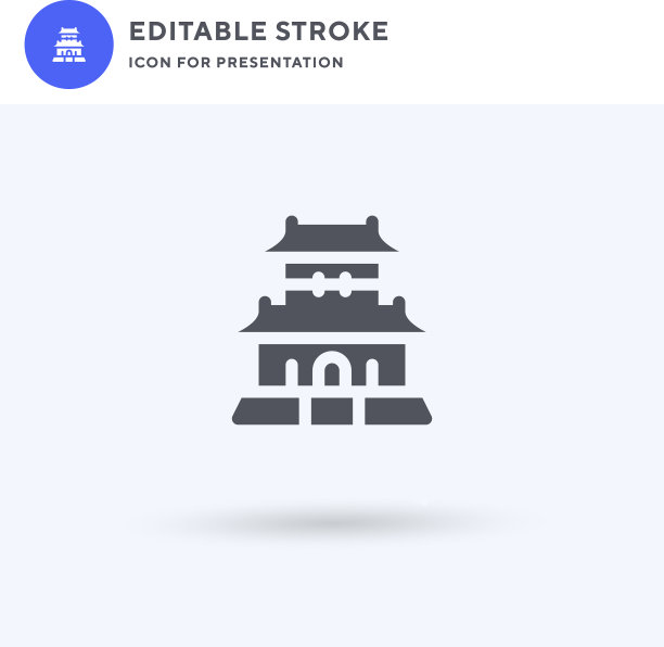 庙里的图标填平，标志坚实图片下载