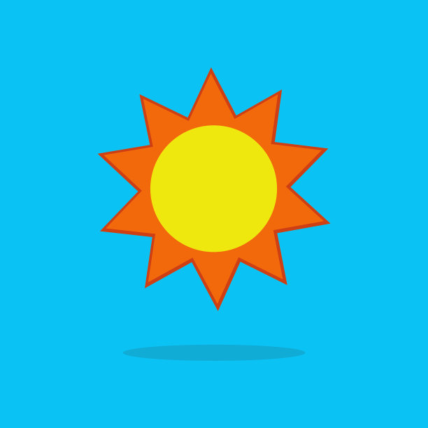 太阳图标夏天的象征图片下载