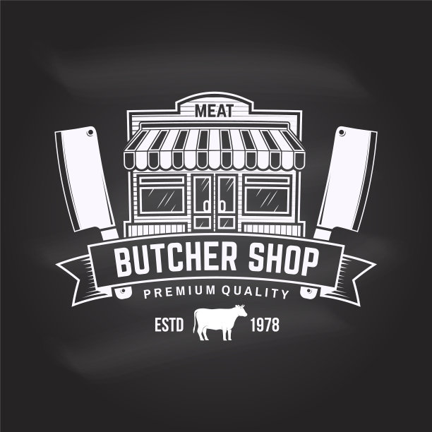 肉店肉店标牌或肉店标签图片下载