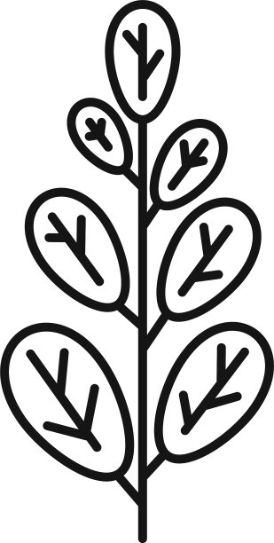 绿叶绿色图标轮廓风格图片下载