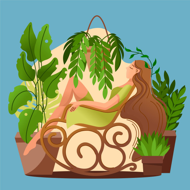 卡通色彩人物人物女人和成长图片下载