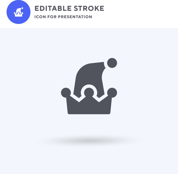 精灵帽子图标填满了固体标志图片下载