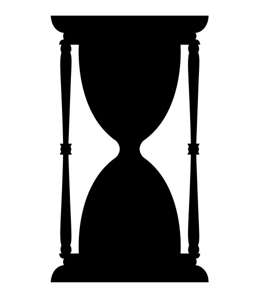 黑色剪影空沙漏经典设计图片下载
