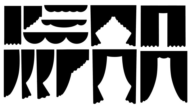 黑色剪影系列豪华丝绸图片下载