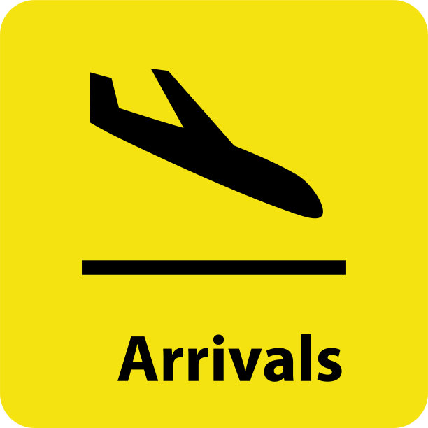 机场标志和标志图标设计模板图片下载