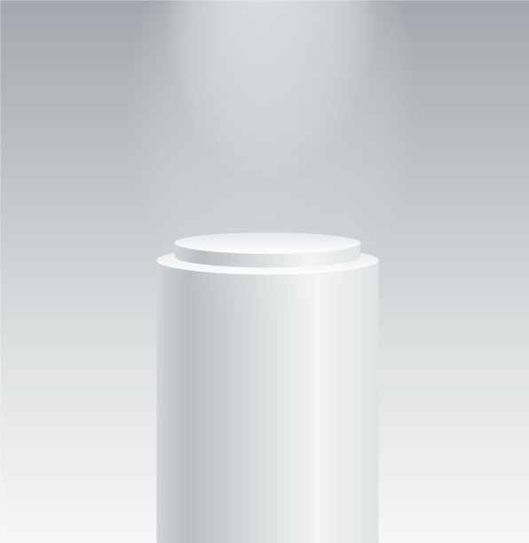 逼真的细节3d圆形舞台讲台图片下载