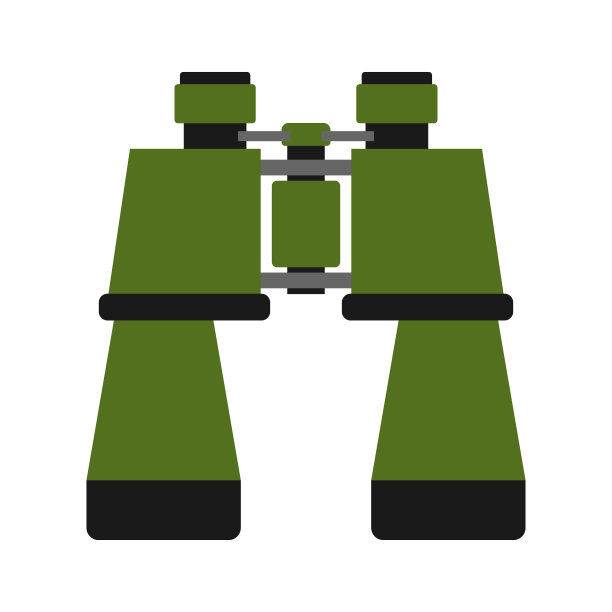 望远镜图标孤立在白色背景上图片下载