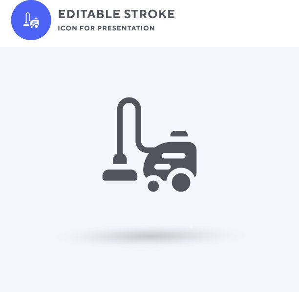 真空图标填充平面标志固体图片下载