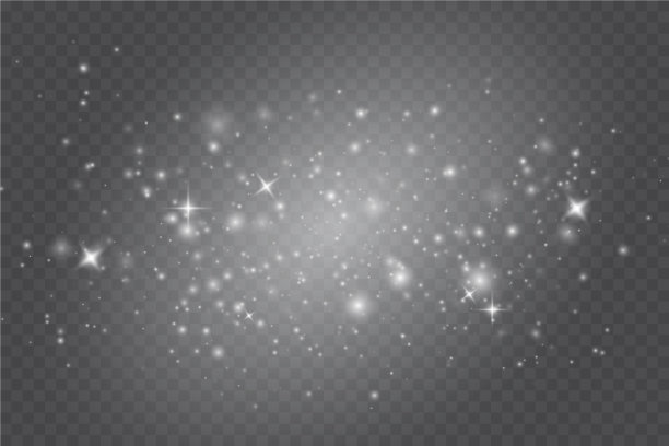 火花和星星闪烁的特殊灯光效果图片下载