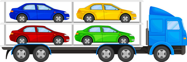 汽车运输卡车与汽车零售图片下载