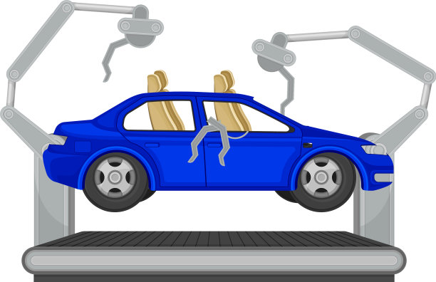 金属车体框架上的传送带作为自动图片下载
