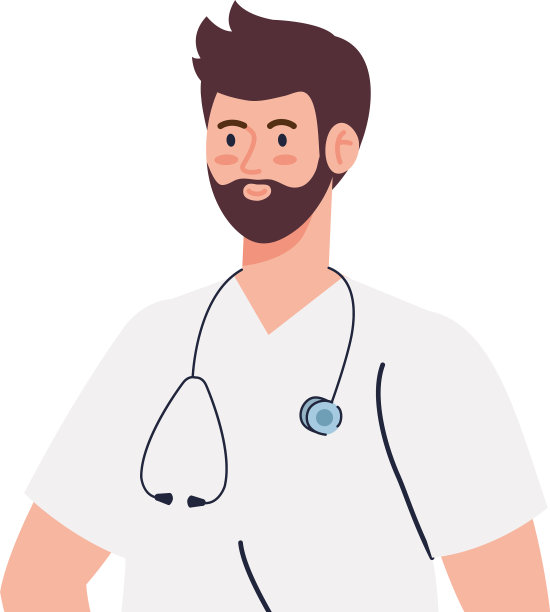 配有听诊器和制服的专业医生图片下载