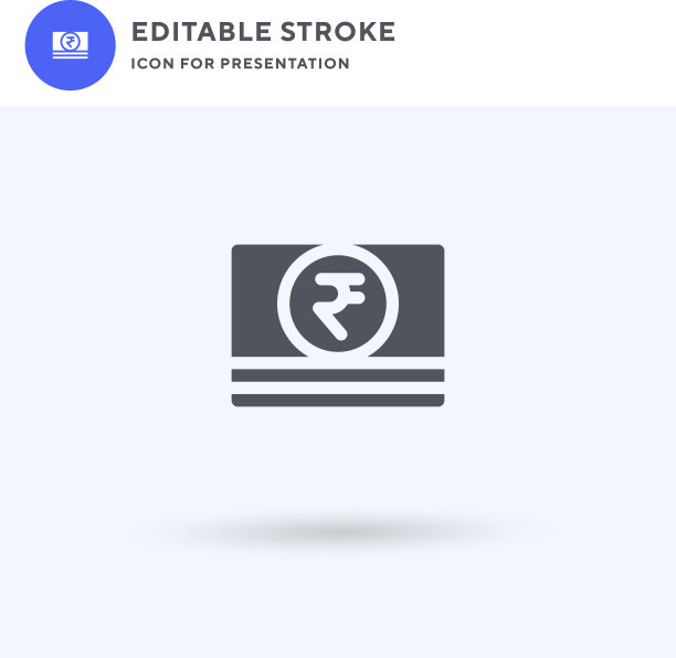 卢比图标填充平坦标志固体图片下载