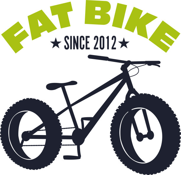胖自行车山地车运动标志图片下载