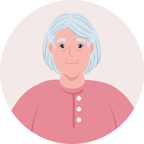 可爱的老奶奶在画框里围着外婆图片下载