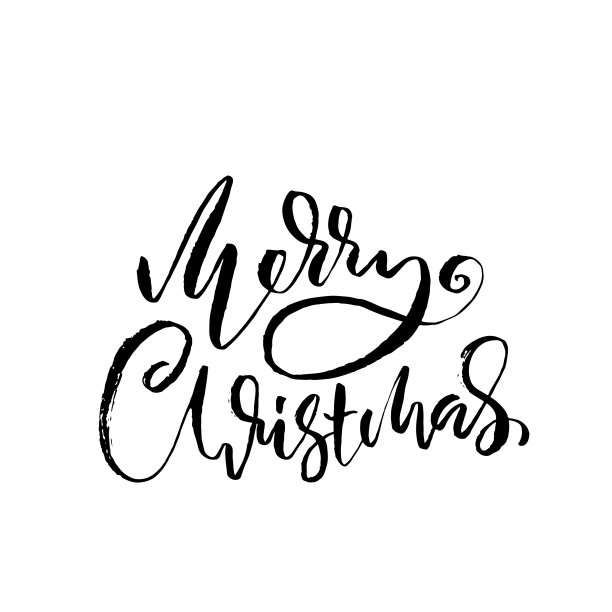 手绘短语圣诞快乐图片下载