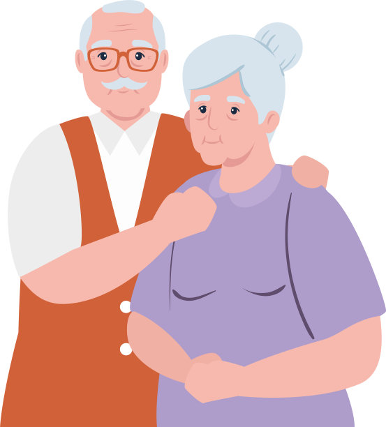 老两口笑嘻嘻的老奶奶和老头儿图片下载