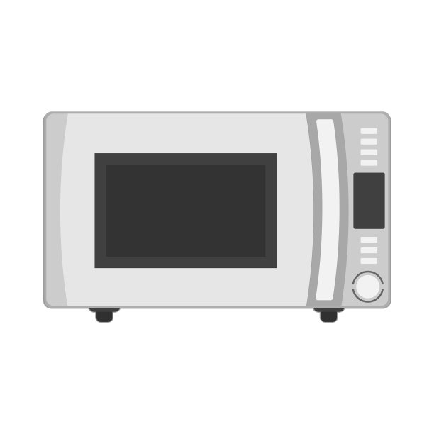 前视图微波隔离在白色图片下载